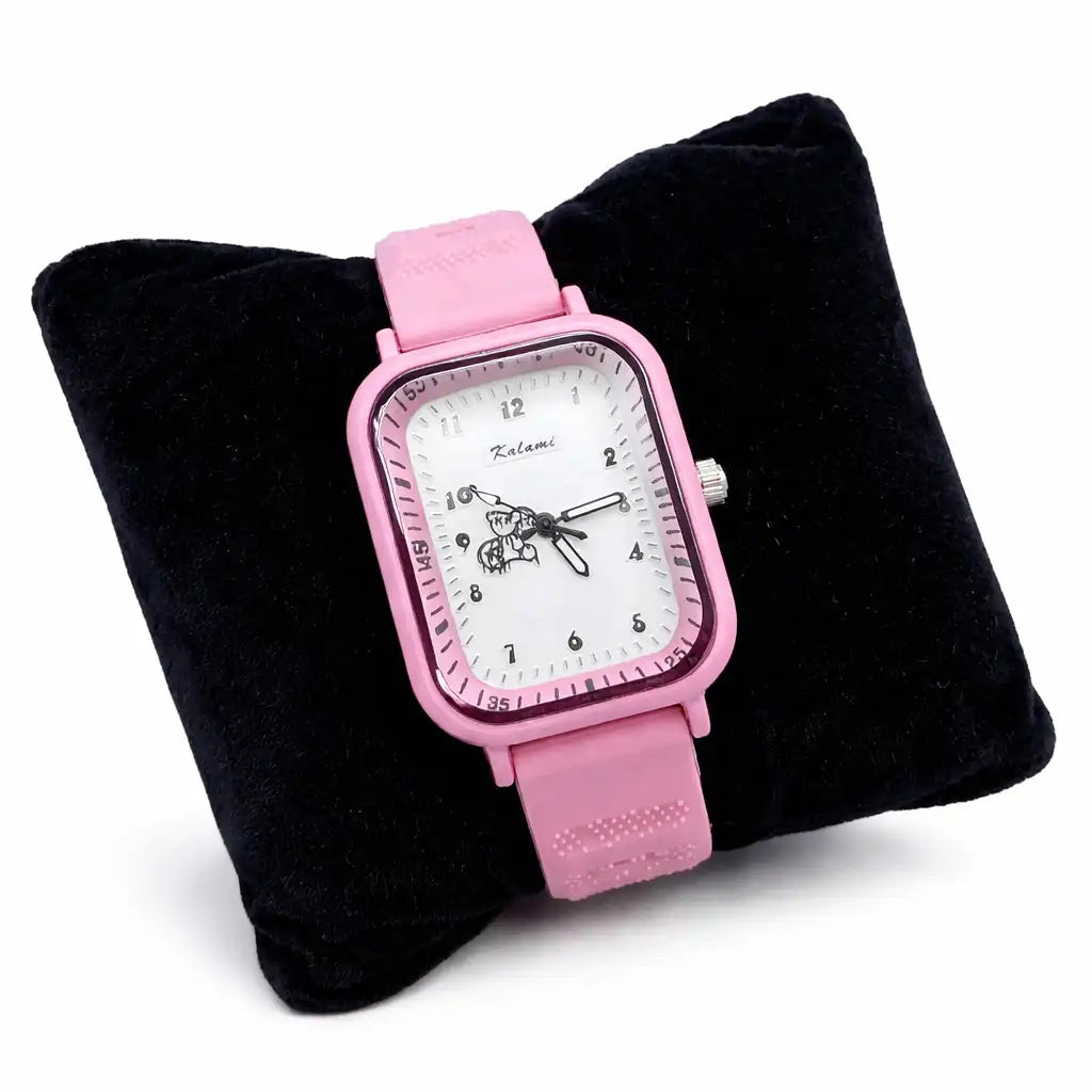 Kalami Square Dial Casual Watch – Soft Silicone Strap