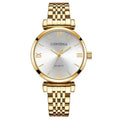 CONTENA Gold Quartz Wristwatch – Roman Numerals, Stainless Steel Band, Elegant Design