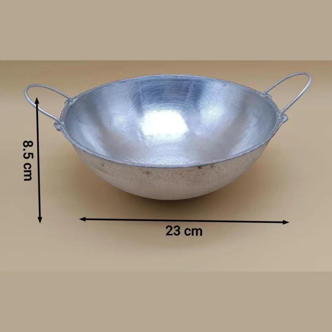 Aluminium Traditional Frying Pan (9 Sizes Available) – Heavy-Duty Sri Lankan Thachchi Kadai / Wok