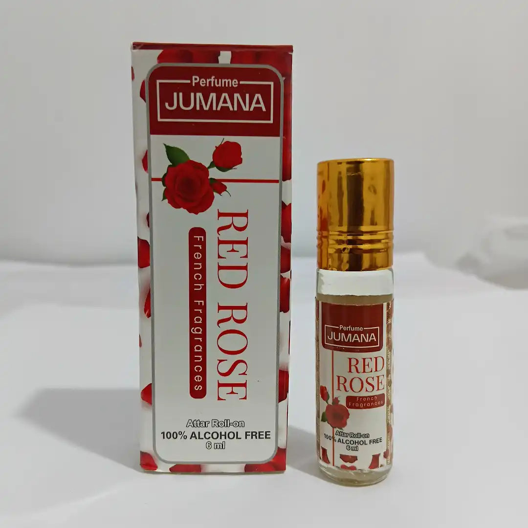 Jumana Perfumes Red Rose 6ml Attar – Romantic & Elegant Unisex Perfume Oil