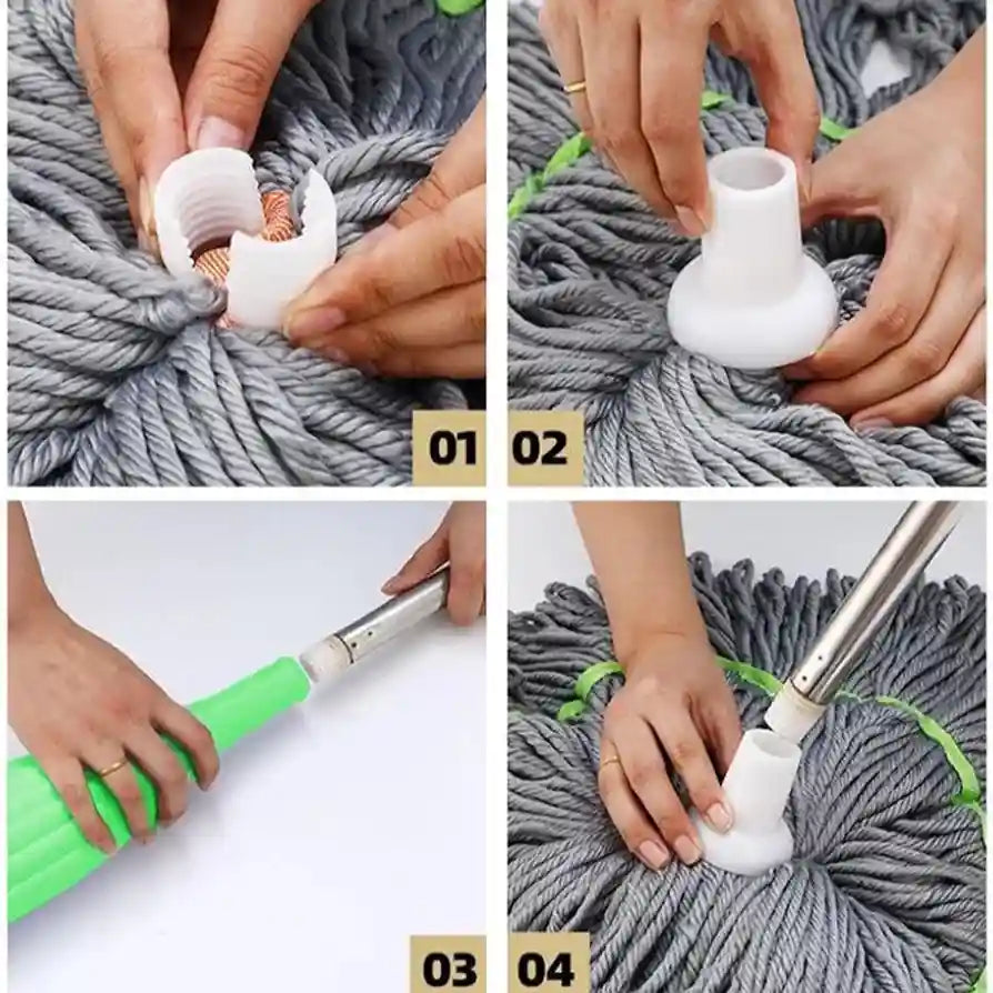 360° Spin Mop with Adjustable Handle – Microfiber Floor Cleaning Mop