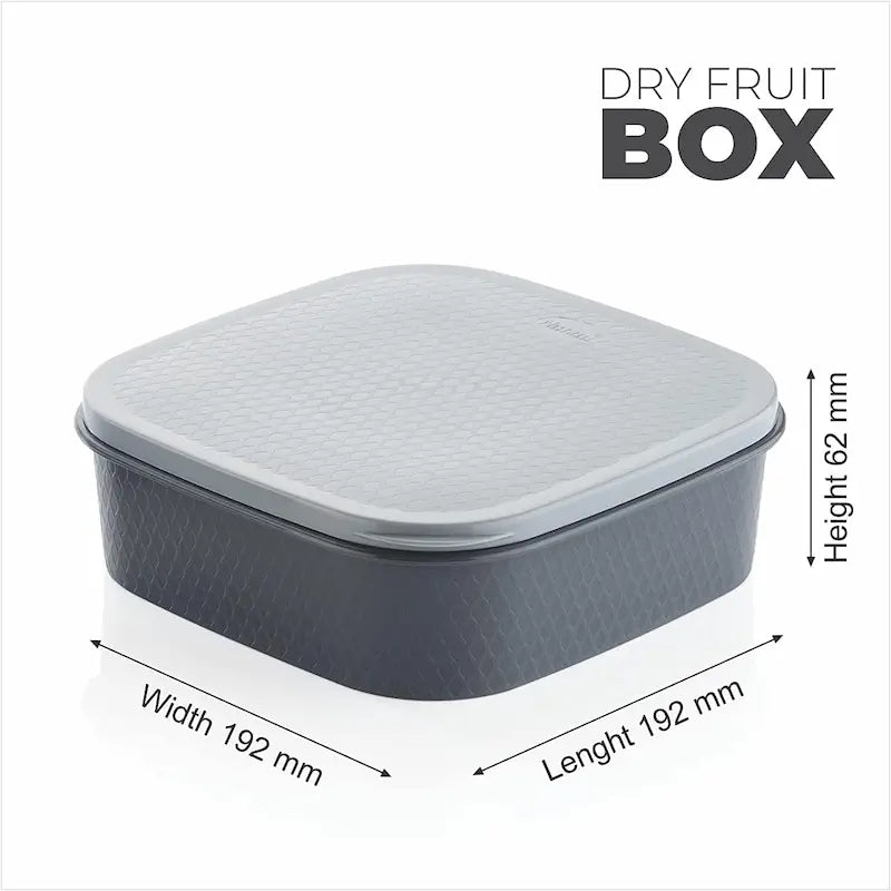 Multipurpose Dry Fruit & Spice Storage Box – 4 Compartments with Lid