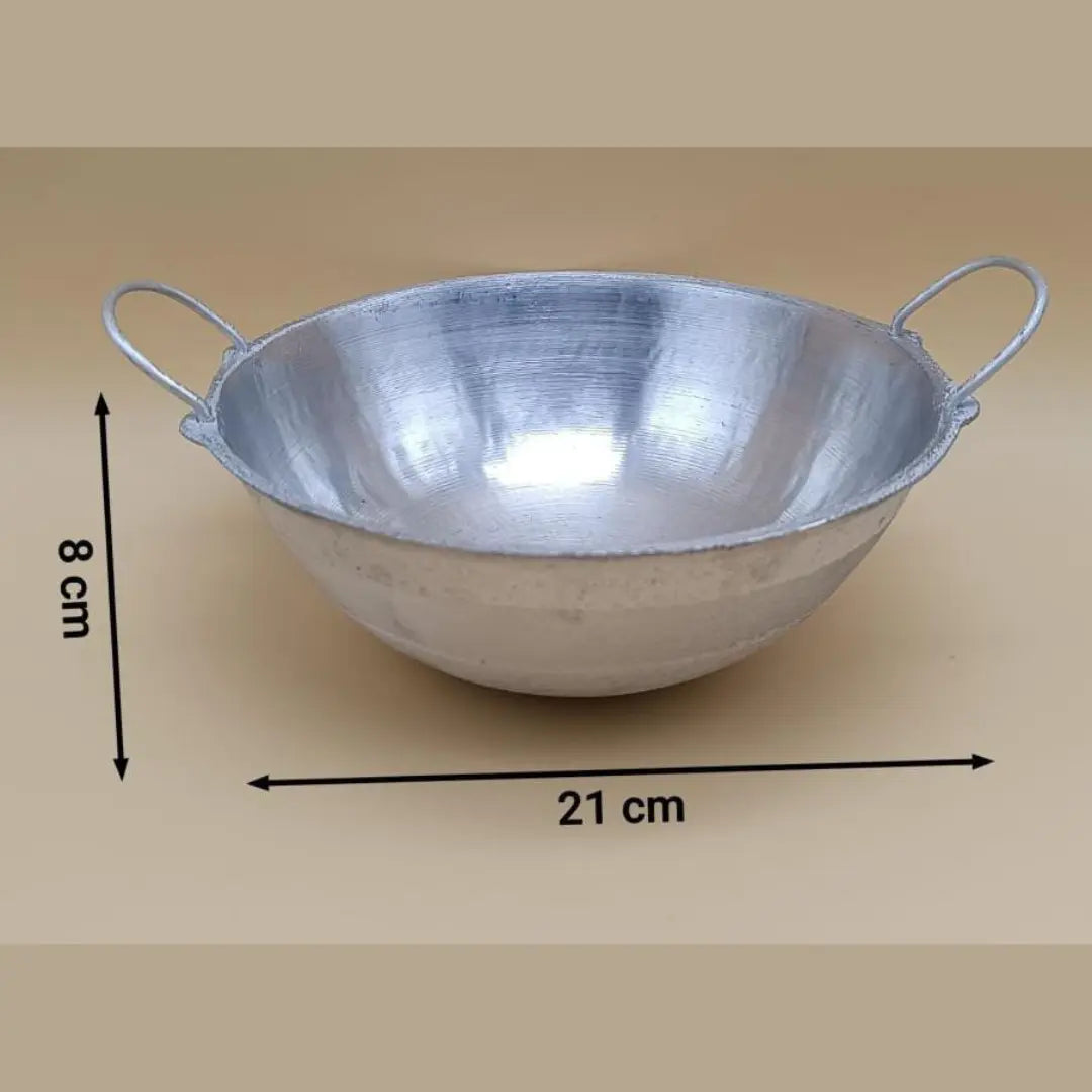 Aluminium Traditional Frying Pan (9 Sizes Available) – Heavy-Duty Sri Lankan Thachchi Kadai / Wok