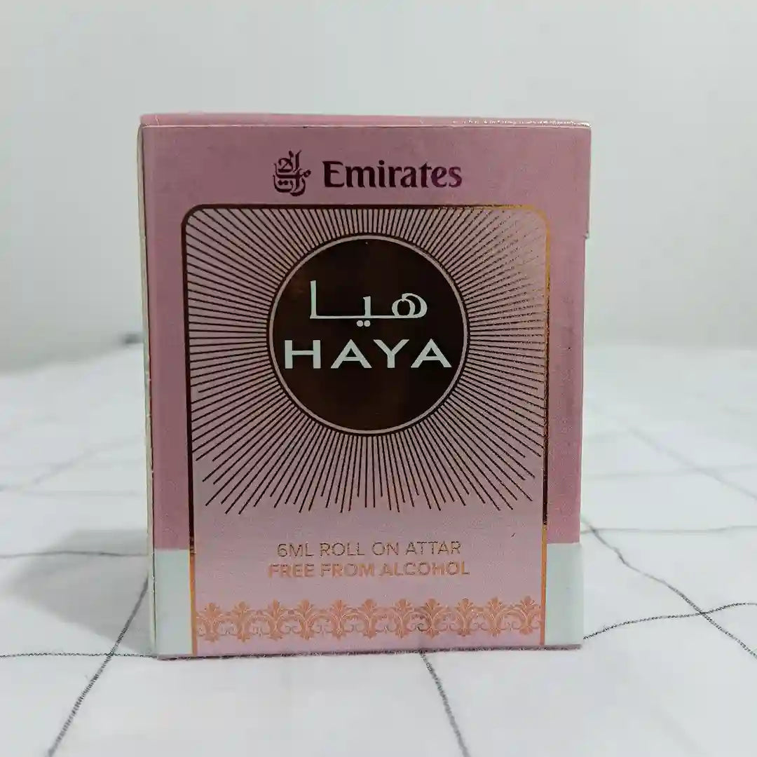 Emirates Perfumes Haya Attar – 6ml | Alcohol-Free Arabian Fragrance Oil