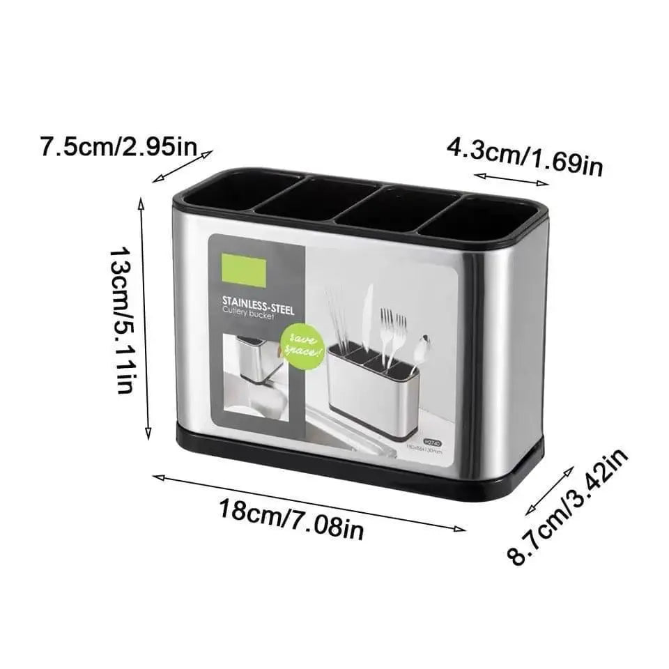 Stainless Steel Cutlery Holder & Kitchen Utensil Organizer
