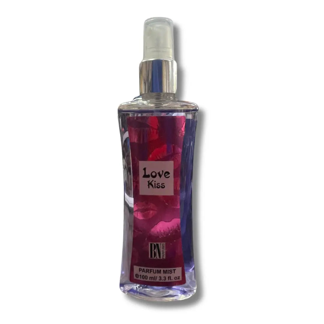 BN Perfumes Love Kiss – 100ML Parfum Body Mist | Sweet Fruity-Floral with Romantic Vibes