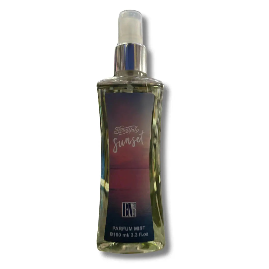 BN Perfumes Beautiful Sunset – 100ML Parfum Mist | Warm Fruity-Floral with a Sunset Glow