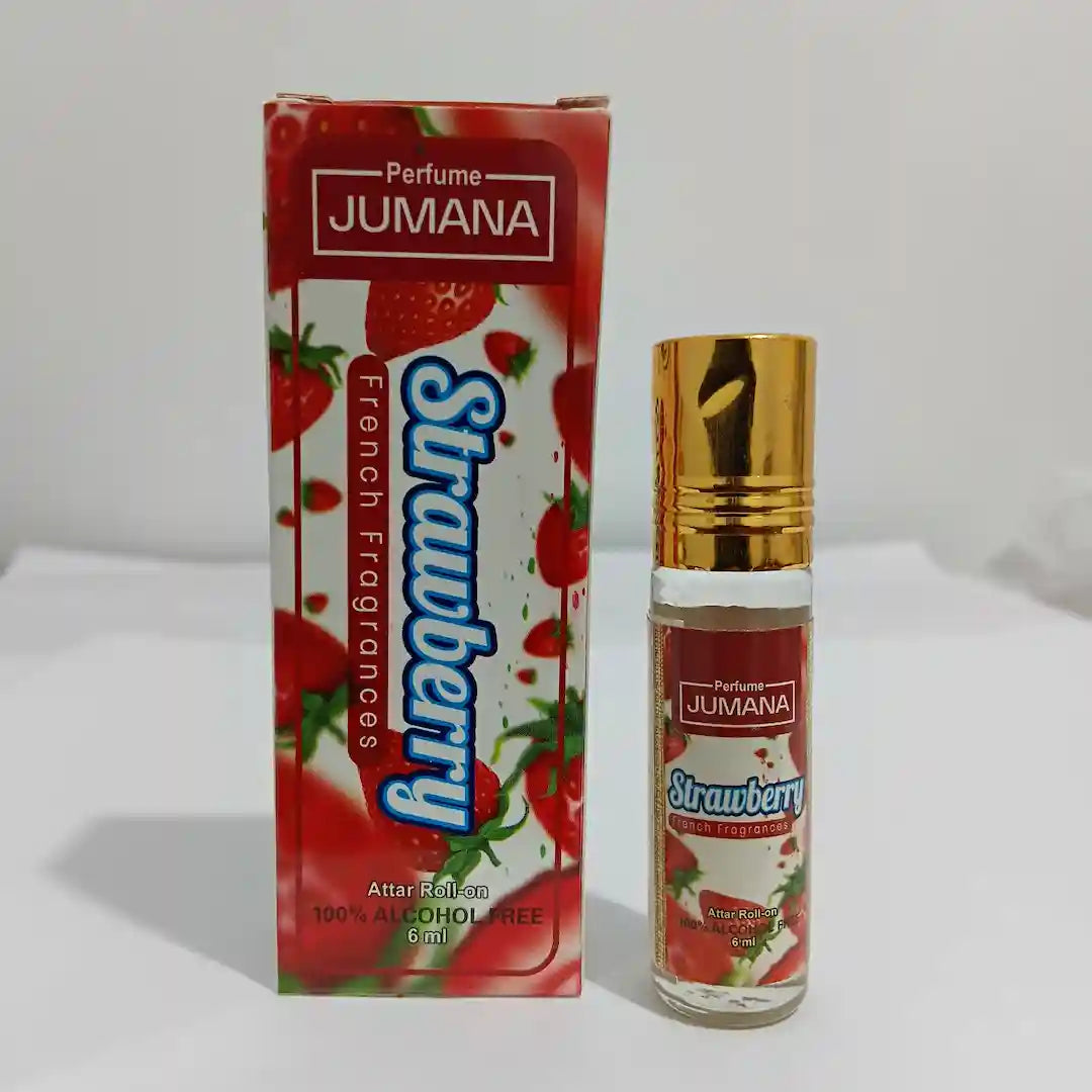 Jumana Perfumes Strawberry 6ml Attar – Sweet & Fruity Unisex Perfume Oil