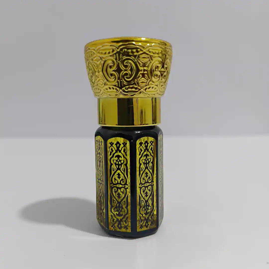 Mini Empty Attar Bottle 3ml – Gold & Black Decorative Styles
