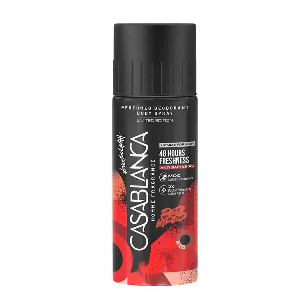 Casablanca Homme Red Hyped 150ml Perfumed Deodorant Body Spray for