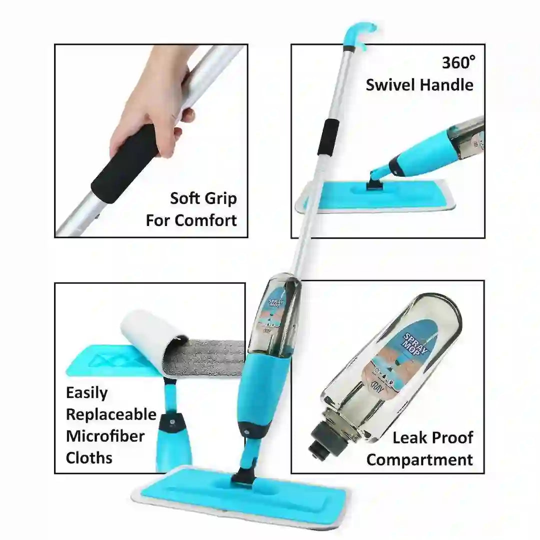 Healthy Spray Mop with Refillable Bottle & Microfiber Pad | Quick Cleaning