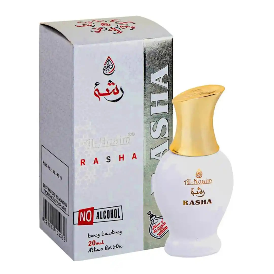 Al Nuaim Rasha 20ml Attar – A Graceful Symphony of Tradition & Elegance